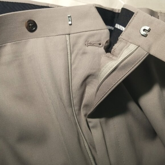 Pronto Uomo Men's Pants Size 44 Front PleatedTan Dress Pants - Picture 4 of 5